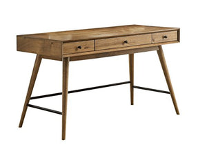 Homelegance Lavi Writing Desk with Drawers and Tapered Legs, Pine Finished