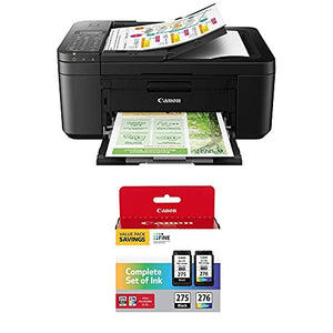 Canon PIXMA TR4720 All-in-One Wireless Printer for Home use, with Auto Document Feeder, Mobile Printing and Built-in Fax, Black and PG-275/CL-276 Multi Pack