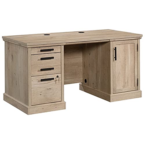 Home Square 2-Piece Set: Double Pedestal Desk & Utility Stand Library Base