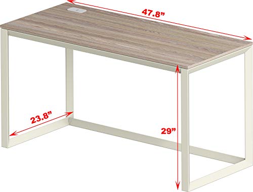 SHW Triangle-Leg Home Office Computer Desk, Oak