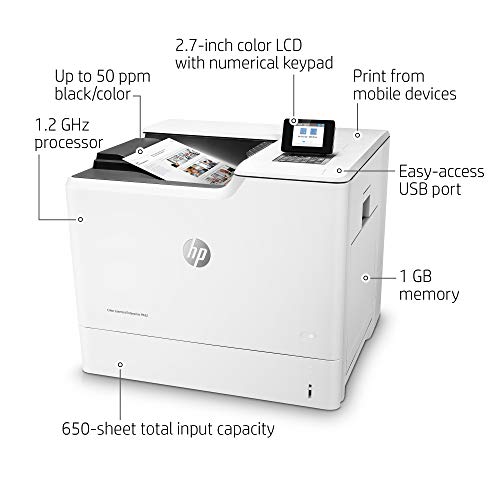HP Color LaserJet Enterprise M652n Laser Printer with Mobile Printing & Built-In Ethernet (J7Z98A)