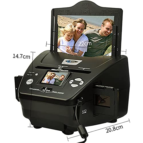 MYDLO All-in-1 Film & Slide Scanner, Slide Viewer - Converts 35mm 135 110 126 Films/Slides/Negatives to Digital JPG Photos