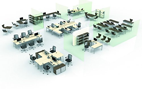 Linea Italia TR724MOC Trento Line Conference Table, 59-1/8w x 39-1/2d x 29-1/2h, Mocha/Metallic Gray