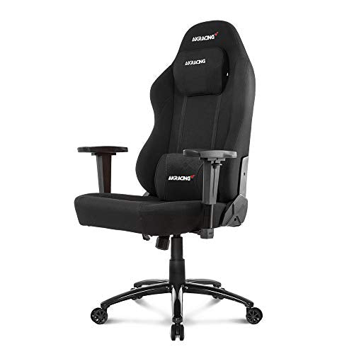 AKRacing Office Series Opal Ergonomic Fabric Computer Chair with High Backrest, Recliner, Swivel, Tilt, Rocker and Seat Height Adjustment Mechanisms with 5/10 warranty - Black