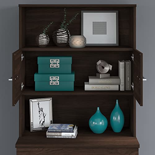 Bush Business Furniture Office 500 Tall Storage Cabinet, 36W, Black Walnut