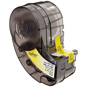 Brady XSL-21-427, Pack of 60344 2.5" x 1" Self-Laminating Vinyl Wire & Cable Label, Black, Pack of 5 Cartridges of 100 Labels