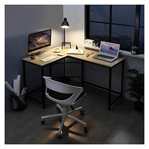 Yyl Corner Desk Office Desk for Home L-Shaped Work Desk Large Computer Desk PC Laptop Study Gaming Table Workstation for Home Office (Color : Beige)