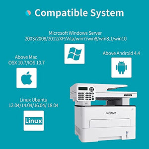 All in One Monochrome Printers Laserjet Machine Printers Multifunction Black and White Wireless Laser Printer Copier, Scanner and Fax with ADF, Pantum L2710FDW(V1M58A) with TL760