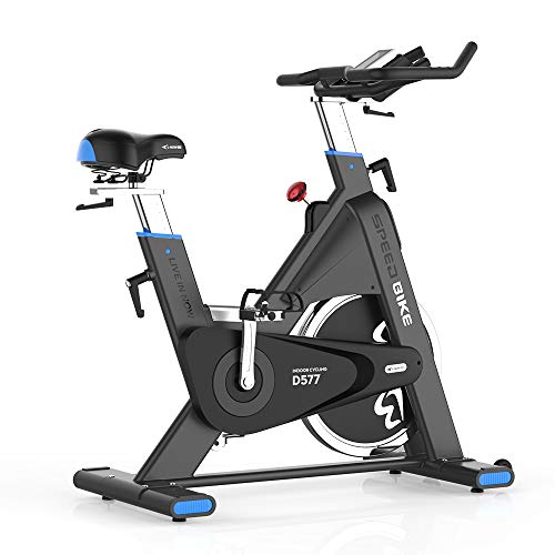 pooboo Pro Belt Drive Exercise Bike Stationary, Indoor Cycling Bike Trainer High Weight Capacity, Heavy Duty Flywheel with Commercial Standard by