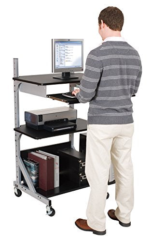 Balt 42551 Alekto Industrial Sit & Stand Workstation, 27.5" - 52.5"H x 30"W x 24"D