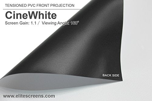 Elite Screens Lunette 2 Series, 100-inch Diagonal 16:9, Curved Home Theater Fixed Frame Projector Screen, CURVE100WH2