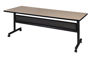 Regency Kee Flip Top Mobile Training Table, 72 x 30 inch, Beige