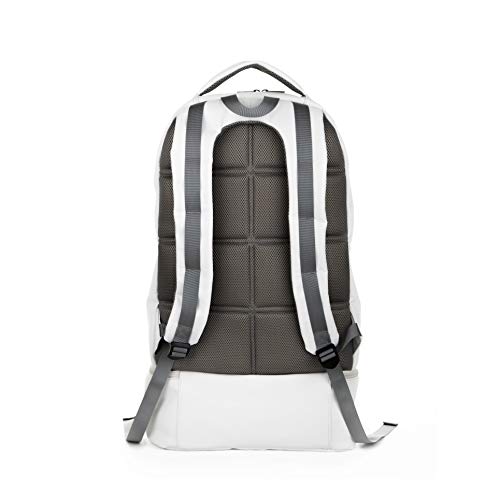 Sole Premise Leather Bag for Multi-functional Travel Carry-on with Shoe, Laptop and Clothes Compartments for Men & Women (White)