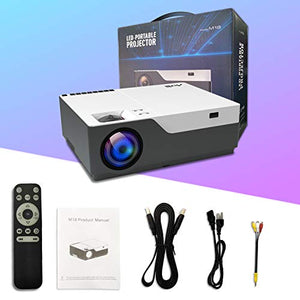 Projector, Artlii Full HD 1080P Projector Support 4K, 6500 LUX 300" Home Theater Projector, 5000:1 Contrast Ratio Compatible w/ TV Stick, HDMI, Laptop, PPT Presentation Remote Learning