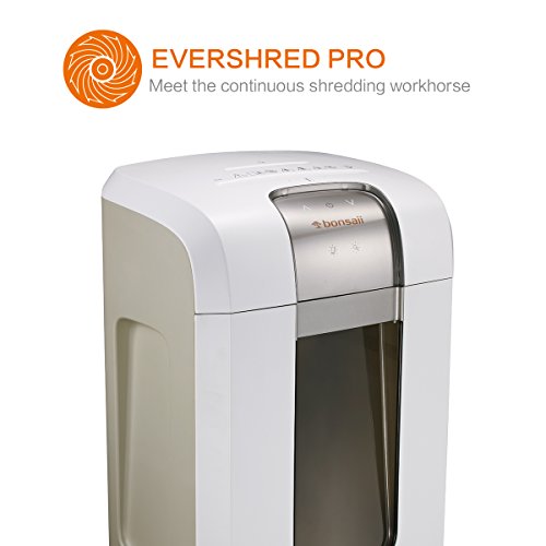 Bonsaii Paper Shredder, Super Micro Cut (1/26 by 5/21 inches) with 7.9 Gallons Wasterbasket, 240 Minutes Continuous Shredding, 5 Sheets, White (5S30)