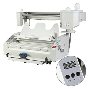 DRMEE White 4 In 1 Manual Glue Book Binding Machine - 160 Books, Milling Spine Rougher