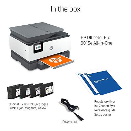 HP OfficeJet Pro 9015e All-in-One Wireless Color Printer for home office, with bonus 6 months free Instant Ink with HP+ (1G5L3A)