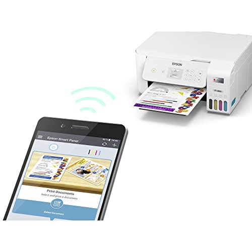 Epson EcoTank ET-28 03 Series Wireless All-in-One Color Inkjet Cartridge-Free Supertank Printer - Print Copy Scan - Voice-Activated Printing - Mobile Printing - 1.44" Color LCD - Print Up to 10 ppm