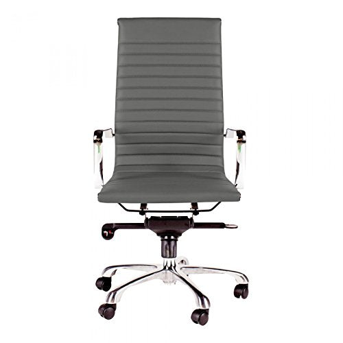 Moe's Home Collection Bern High Back Office Chair, Gray