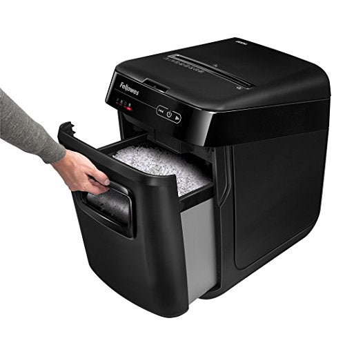 Fellowes 4656201 AutoMax 200M Auto Feed Shredder - 200 Sheet Capacity - Black (4656201)