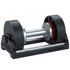 SNODE Adjustable Dumbbell 28 Lbs- with Metal Handle and Adjustable Weight Plates, Simple and Quick Adjustment, Home Gym Dumbbell for Strength Training - (Single)