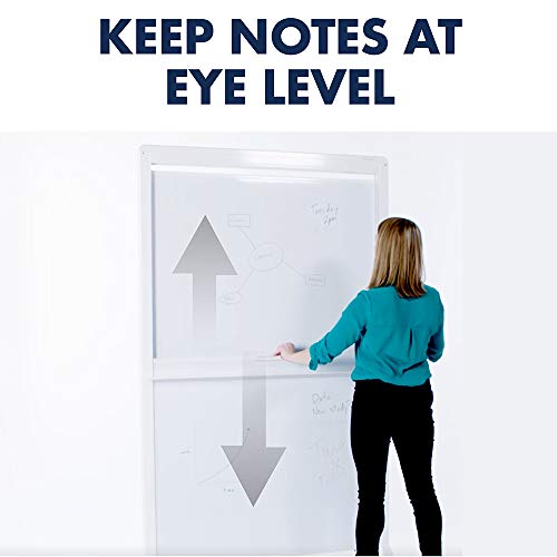 Quartet Dry Erase Easel, Magnetic, 40" x 68", Motion Dual-Track, Mobile, Aluminum Frame (ECM4068DT)