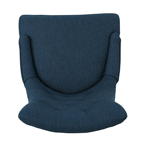 Christopher Knight Home 304968 Bagnold Desk Chair, Navy Blue + Chrome