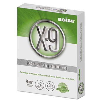 Boise X-9 Multipurpose Paper, 92 Bright, 8 1/2" x 11" Letter Size, 20 lb, 500 Sheets Ream
