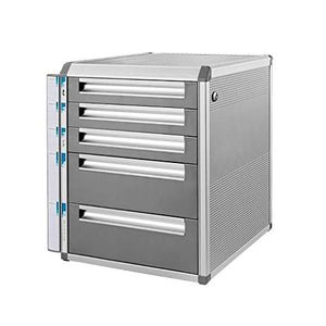 WASHLA Aluminum Alloy File Cabinet with Lockable Drawer Organizer