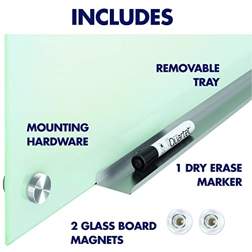 Quartet Glass Whiteboard, Magnetic Dry Erase White Board, 8' x 4', White Surface, Infinity (G9648W-A)
