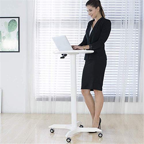 SOSSEG Mobile Laptop Cart, Height Adjustable Sit-Stand Podium