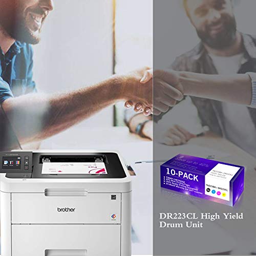 10-Pack(5Drum+5Toner) Compatible High Yield DR-223CL DR223CL Drum Units TN-223 TN223 Toner Cartridge Replacement for HL-L3210CW HL-L3270CDW HL-L3290CDW MFC-L3710CW Printer