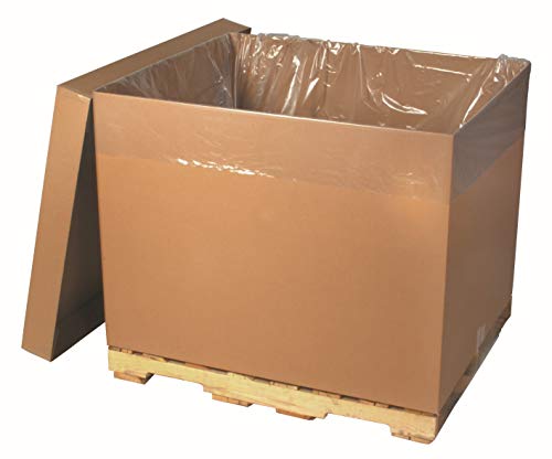 Aviditi 46" x 65" x 96" Pallet Covers/Bin Liners, 2 Mil, Clear, Perforated Roll, Use to Protect Pallets and Equipment During Shipment or Storage (1 Roll of 100)