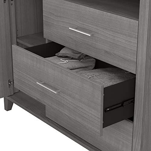 Bush Furniture Somerset Office Storage Credenza in Platinum Gray