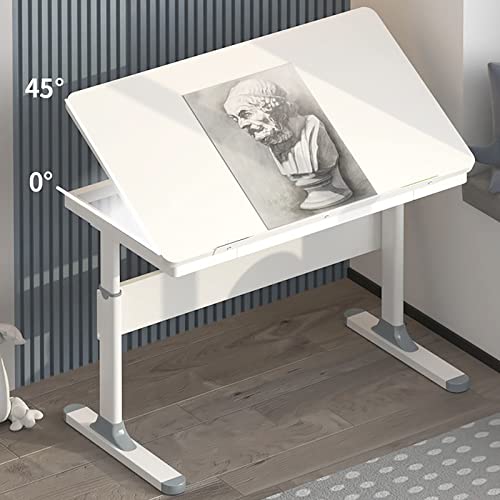 EESHHA Drawing Table Drafting Desk with Height Adjustable and Tilting Large Surface Tabletop