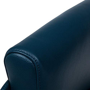 Adjustable Ergonomic Draper Leather Executive Chair with Aluminum Frame Dark Teal