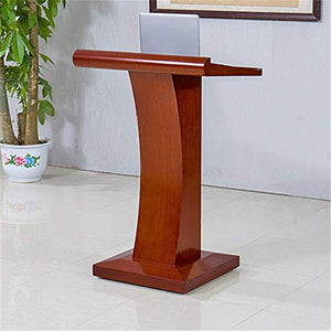 Generic Lectern Podium Stand Solid Wood Multimedia Desk (Reddish Brown Size)