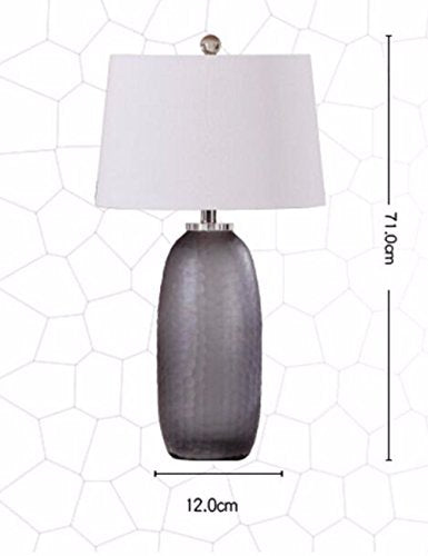 CJSHVR-Modern and Minimalist Living Room Study Lamps Continental Fabrics Creative Lamps French Terry Glass Decor Lamps Bedroom Bed Lamps
