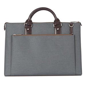 Moshi Urbana Briefcase – Slim Laptop Case with Shoulder Strap - Mineral Gray