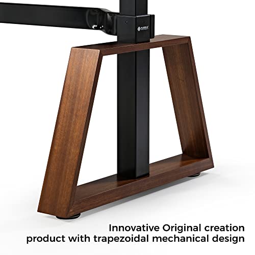 EUREKA ERGONOMIC 63" Executive Standing Desk with Drawers and Monitor Stand, Walnut