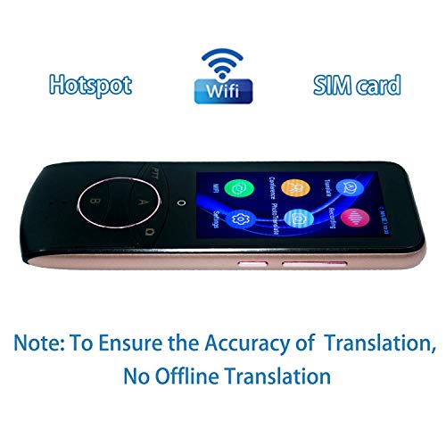 Vanford - Smart Voice Language Translator Device, 75 Languages Real-Time Translation, Image Recognition & Translating, Remote International Conference for Business Travel Learning (Black)
