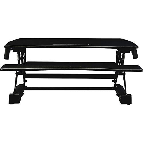 Lorell Sit-to-stand Gas Lift Desk Riser, Black