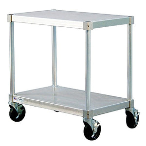 New Age Industrial Aluminum Equipment Stand - 2-Shelf Mobile Cart
