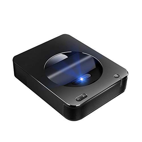 WOWOTO Short Throw Projector 3000 Lumens 120 inch Screen DLP LED Projector with Mini Size (7.9 x 6.3 x 1.9 Inch) Built-in Battery (S6A, Black)