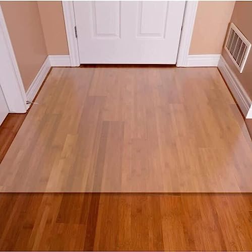 HOBBOY Clear PVC Chair Mat for Hard Wood/Tile Floors, Extra Long Carpet Protector - 1.5mm Thick