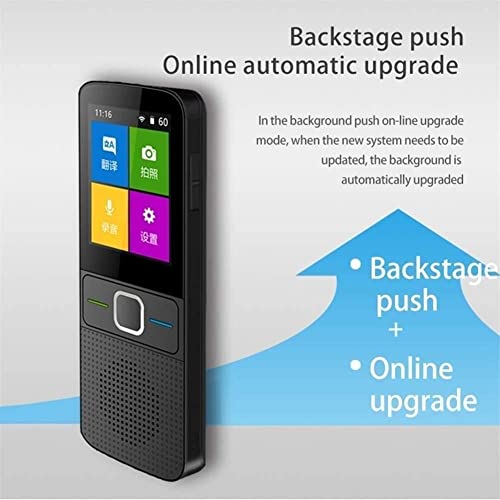 Language Translator Device 137 Languages Handheld Two-Way Multi Language Translator with Voice and Photo Translations Black