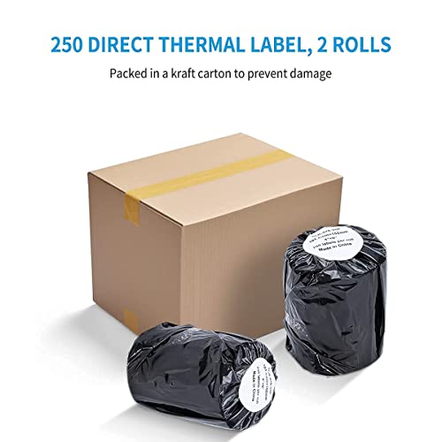 Phomemo Thermal Label Printer, with Label Holder and Pack of 2 Roll of 250 4x6 Roll Labels, Pink Direct USB Thermal 4×6 Shipping Label Printer Maker, PM-246s Series