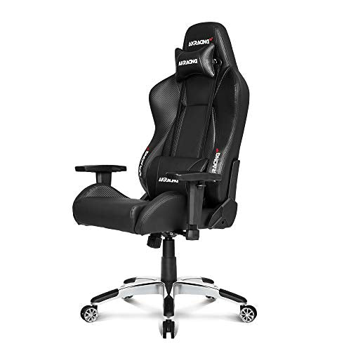 AKRacing Masters Series Premium Gaming Chair with High Backrest, Recliner, Swivel, Tilt, 4D Armrests, Rocker and Seat Height Adjustment Mechanisms with 5/10 Warranty - Carbon Black