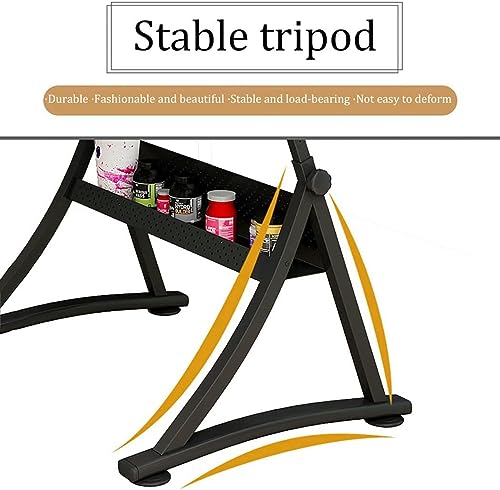 CNAOHGHN Drafting Desk with Stool, Height Adjustable Glass Writing Table