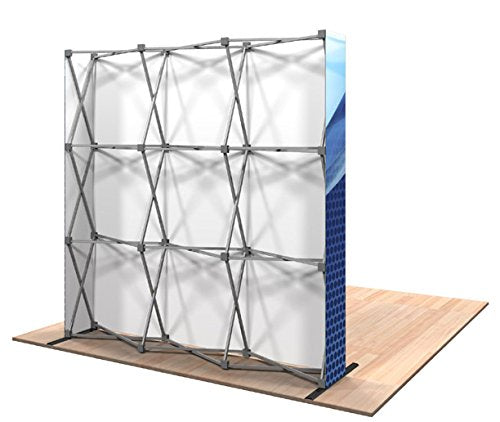 Straight 8-Feet Pop Up Display Trade Show, Exhibit Backdrop Booth,Portable Display Banner Includes Carrying Bag